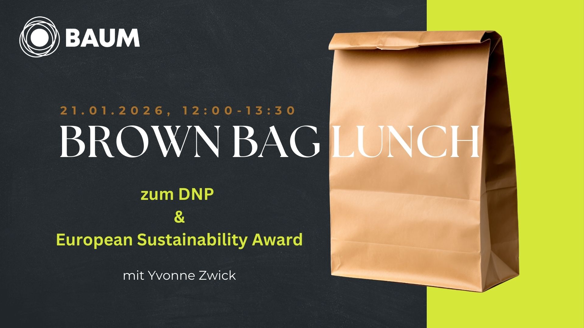 Brown Bag Lunch zum DNP und European Sustainability Award