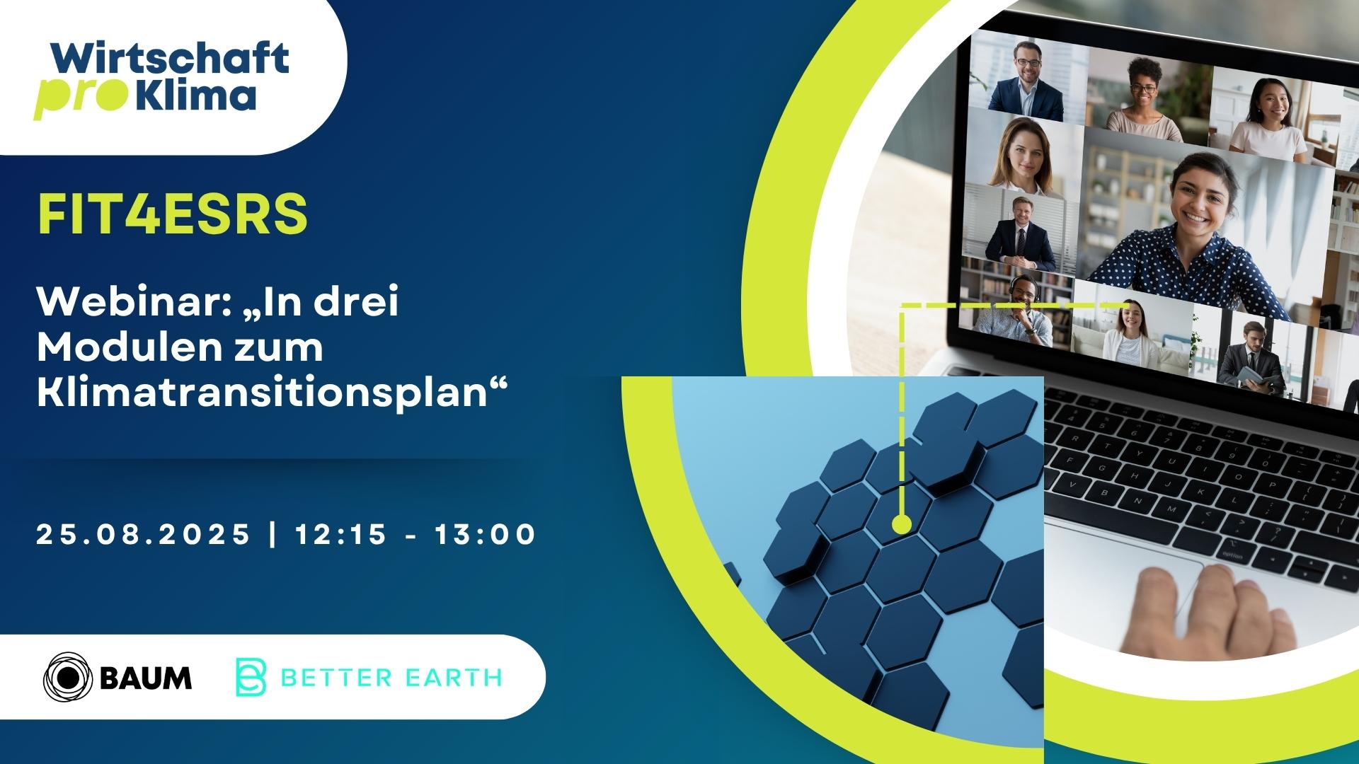 Webinar: „In drei Modulen zum Klimatransitionsplan“
