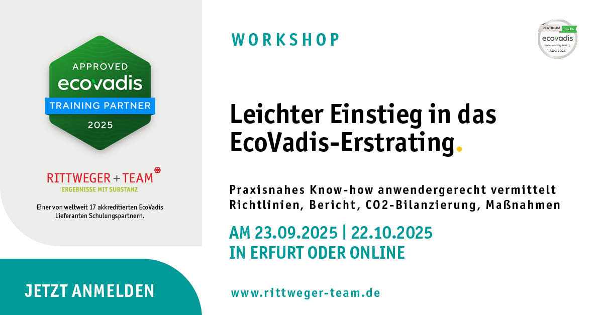 Workshop Leichter Einstieg in das EcoVadis-Erstrating