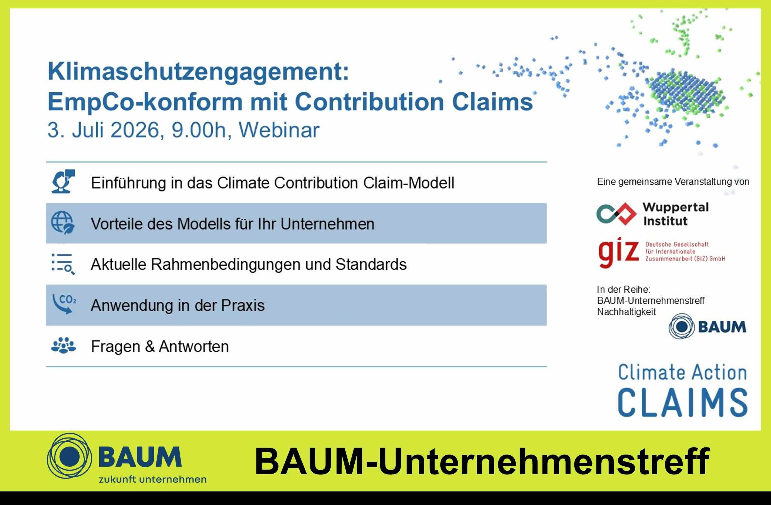 Klimaschutzengagement: EmpCo-konform mit Contribution Claims