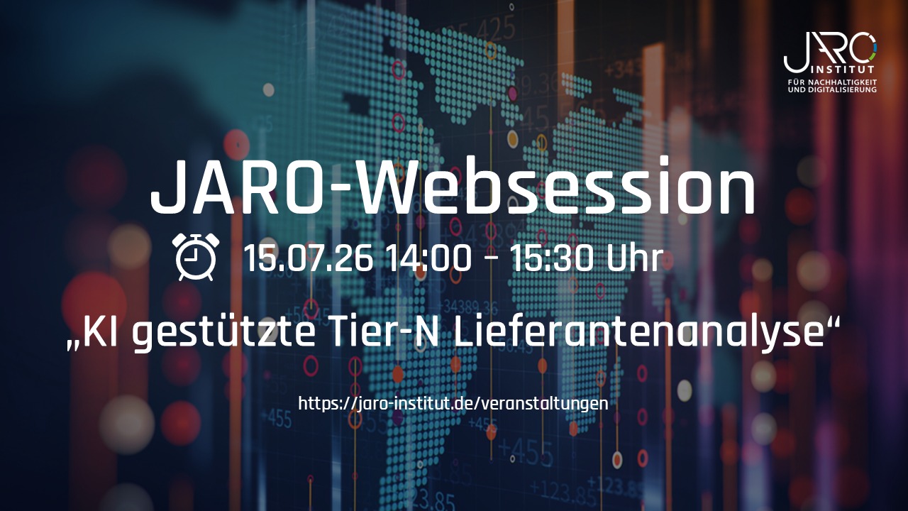 JARO Websession: Ki-gestützte Tier-N Lieferantenanalyse