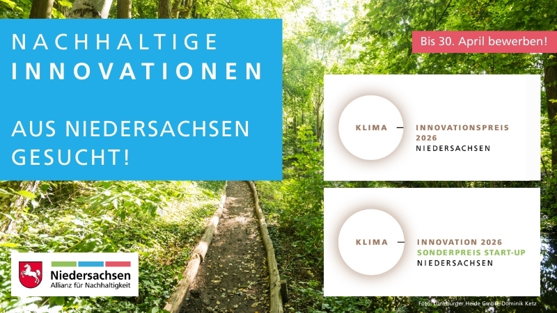 Klima-Innovationspreis + Sonderpreis Start-up Niedersachsen
