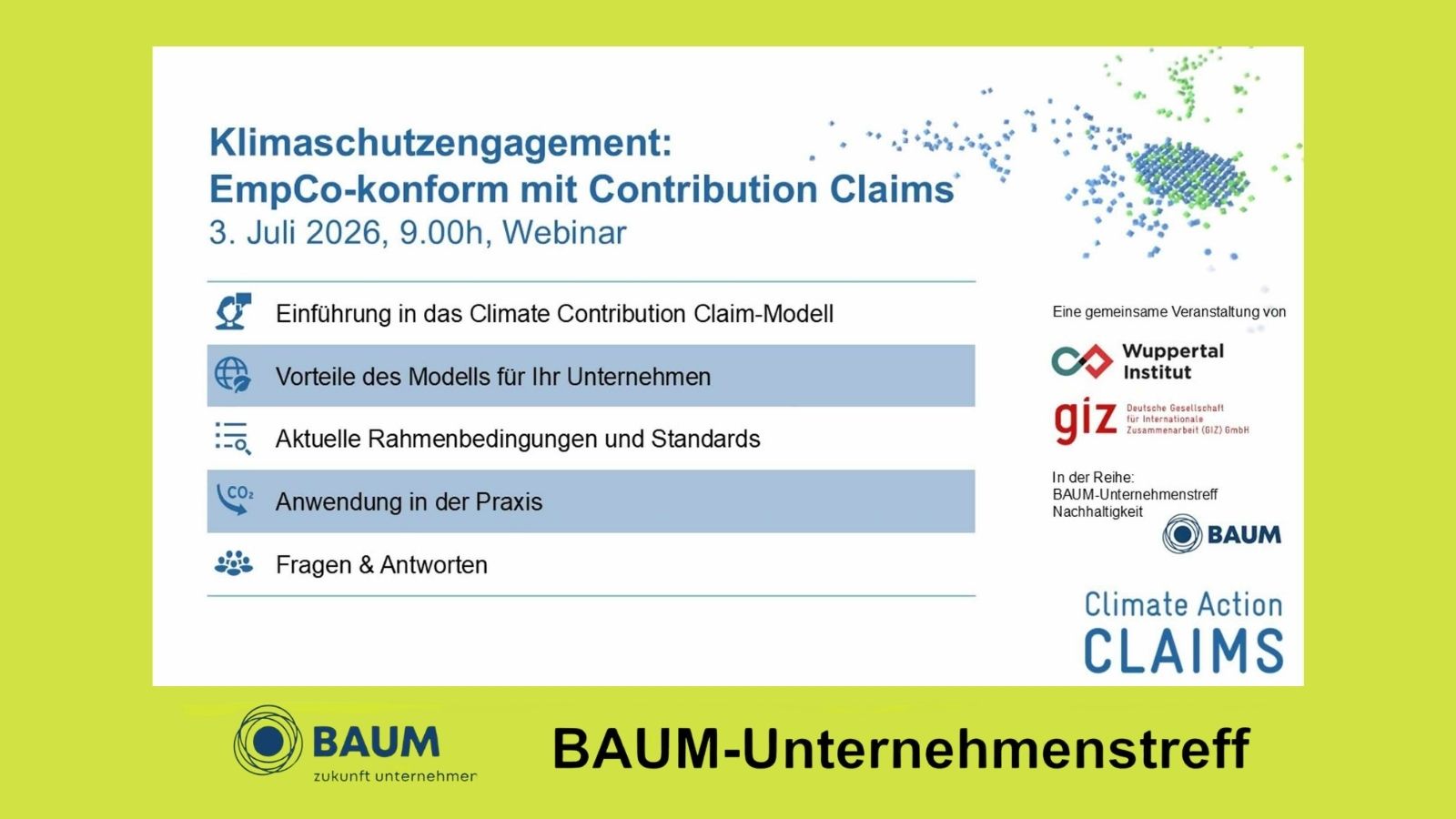 Klimaschutzengagement: EmpCo-konform mit Contribution Claims