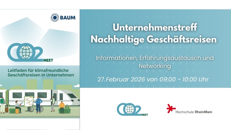 Unternehmenstreff meets CO2meet – nachhaltige Geschäftsreisen